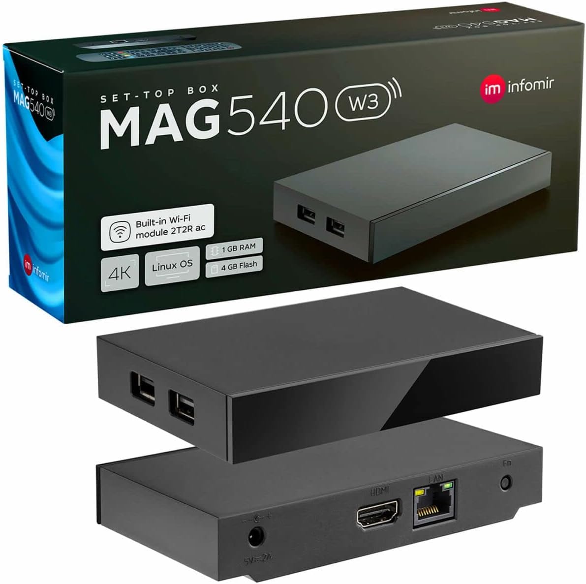 Latest MAG 540W3 4K WiFi Set TOP Box MAG540 – High-Performance 4K STBs with a ARM Cortex-A35CPU Upgrade from MAG 524W3 MAG 522W3 MAG 520W3