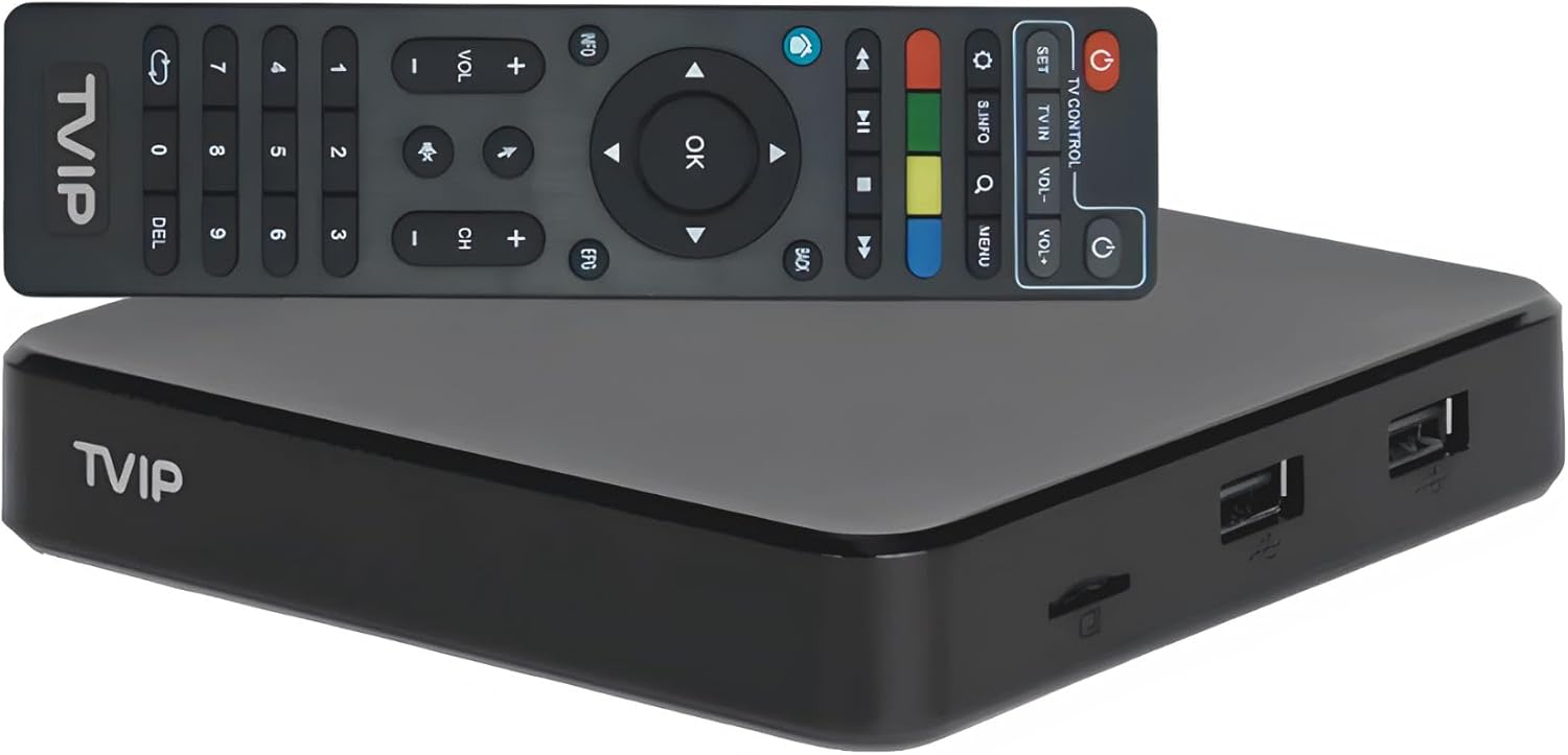TVIP S-Box V.605 SE, 4K Media Streaming Box, 1GB RAM, 8GB Storage, HDMI Cable Included – Bougie Tech