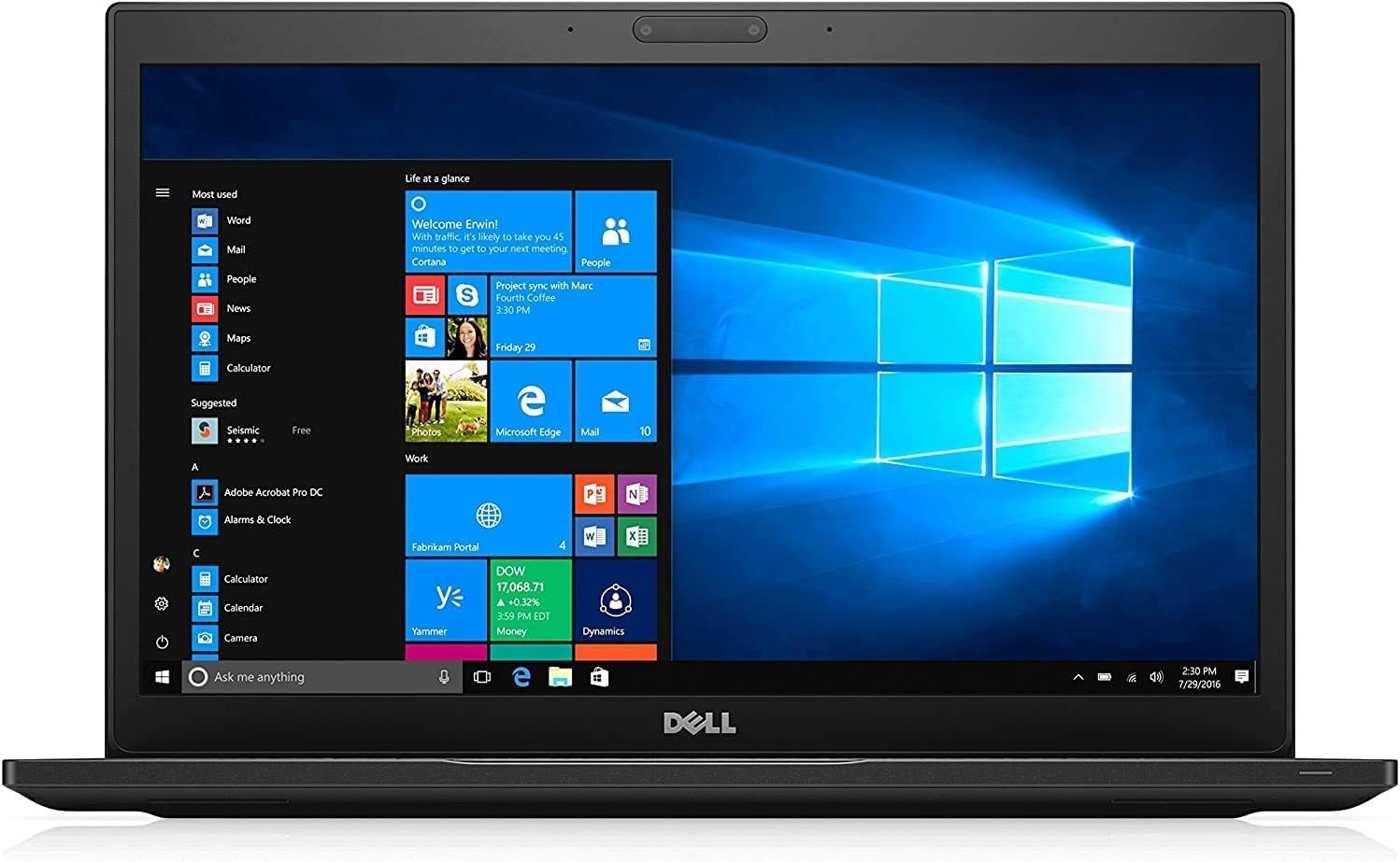 Dell Latitude 7480 Laptop – Intel Core i5-7300U CPU 2.60GHz, 16GB RAM, 256GB SSD, 14 HD Display, Webcam, Windows 11 Pro (Renewed)